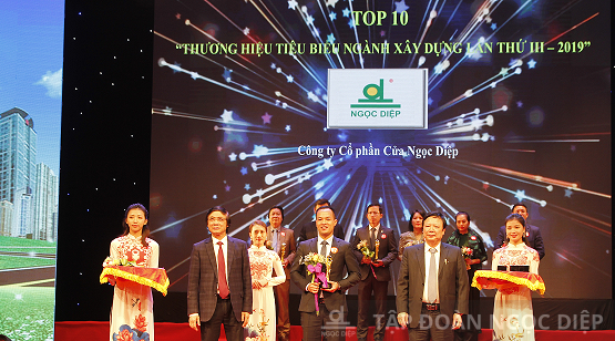 NGOCDIEPWINDOW lọt Top 10 Thương hiệu tiêu biểu ngành Xây dựng lần thứ III – 2019