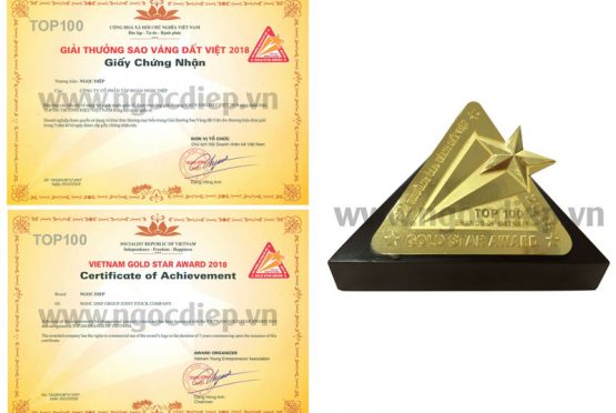 Ngoc Diep Group has become one of the top 100 Vietnam Gold Star Award 2018