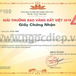Tập đoàn Ngọc Diệp đạt top 100 Sao vàng đất Việt 2018