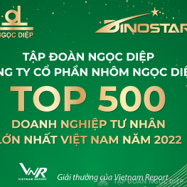 NGOC DIEP GROUP AND DINOSTAR ALUMINUM CONTINUES TO CONTRIBUTE TO TOP 500 BIGGEST PRIVATE ENTERPRISE IN VIETNAM 2022