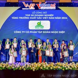 Tập đoàn Ngọc Diệp nhận trao thường TOP 50 Doanh nghiệp tăng trưởng xuất sắc Việt Nam Năm 2024