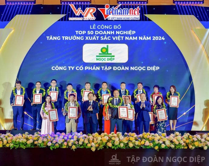 Ngoc Diep Group receives the Top 50 Best Growth Enterprises in Vietnam Award 2024
