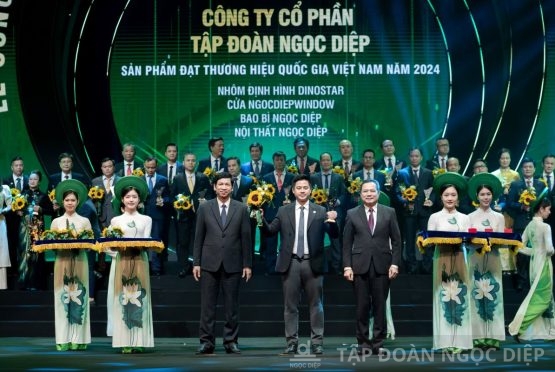 Tập đoàn Ngọc Diệp vinh dự nhận giải “Thương hiệu Quốc gia năm 2024” lần thứ 4 liên tiếp với 4 dòng sản phẩm mũi nhọn