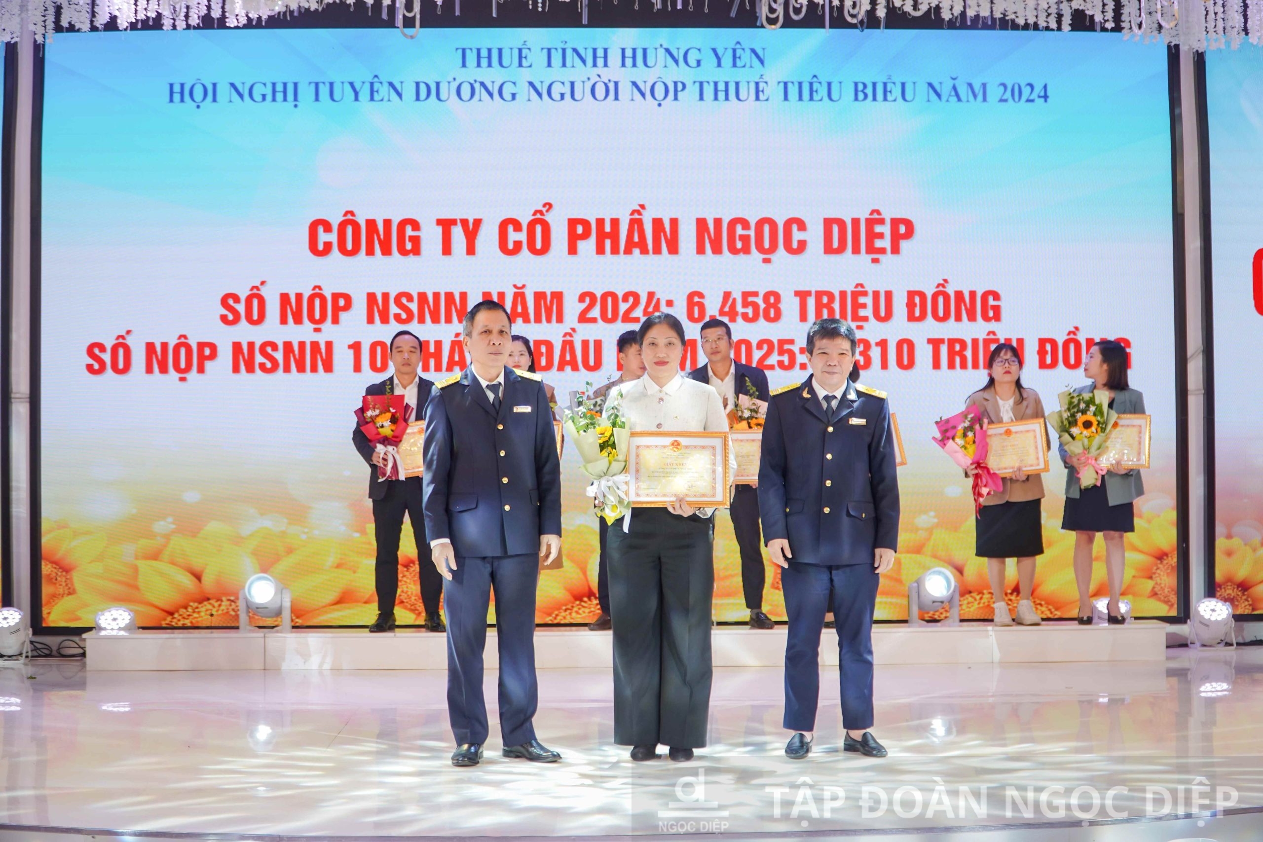 Công ty Cổ phần Ngọc Diệp vinh dự được tuyên dương là Đơn vị nộp thuế tiêu biểu năm 2024