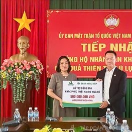 Tập đoàn Ngọc Diệp ủng hộ 500 triệu đồng hỗ trợ đồng bào khắc phục hậu quả mưa lũ tại tỉnh Khánh Hòa