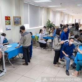 TẬP ĐOÀN NGỌC DIỆP TỔ CHỨC KHÁM SỨC KHỎE CHO CÁN BỘ, CÔNG NHÂN VIÊN KHỐI NHÀ MÁY