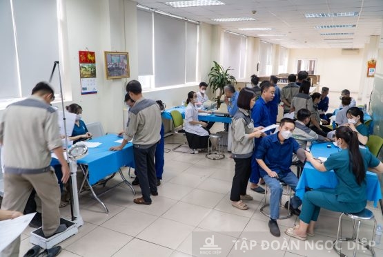 TẬP ĐOÀN NGỌC DIỆP TỔ CHỨC KHÁM SỨC KHỎE CHO CÁN BỘ, CÔNG NHÂN VIÊN KHỐI NHÀ MÁY