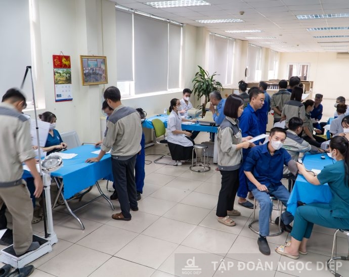 TẬP ĐOÀN NGỌC DIỆP TỔ CHỨC KHÁM SỨC KHỎE CHO CÁN BỘ, CÔNG NHÂN VIÊN KHỐI NHÀ MÁY